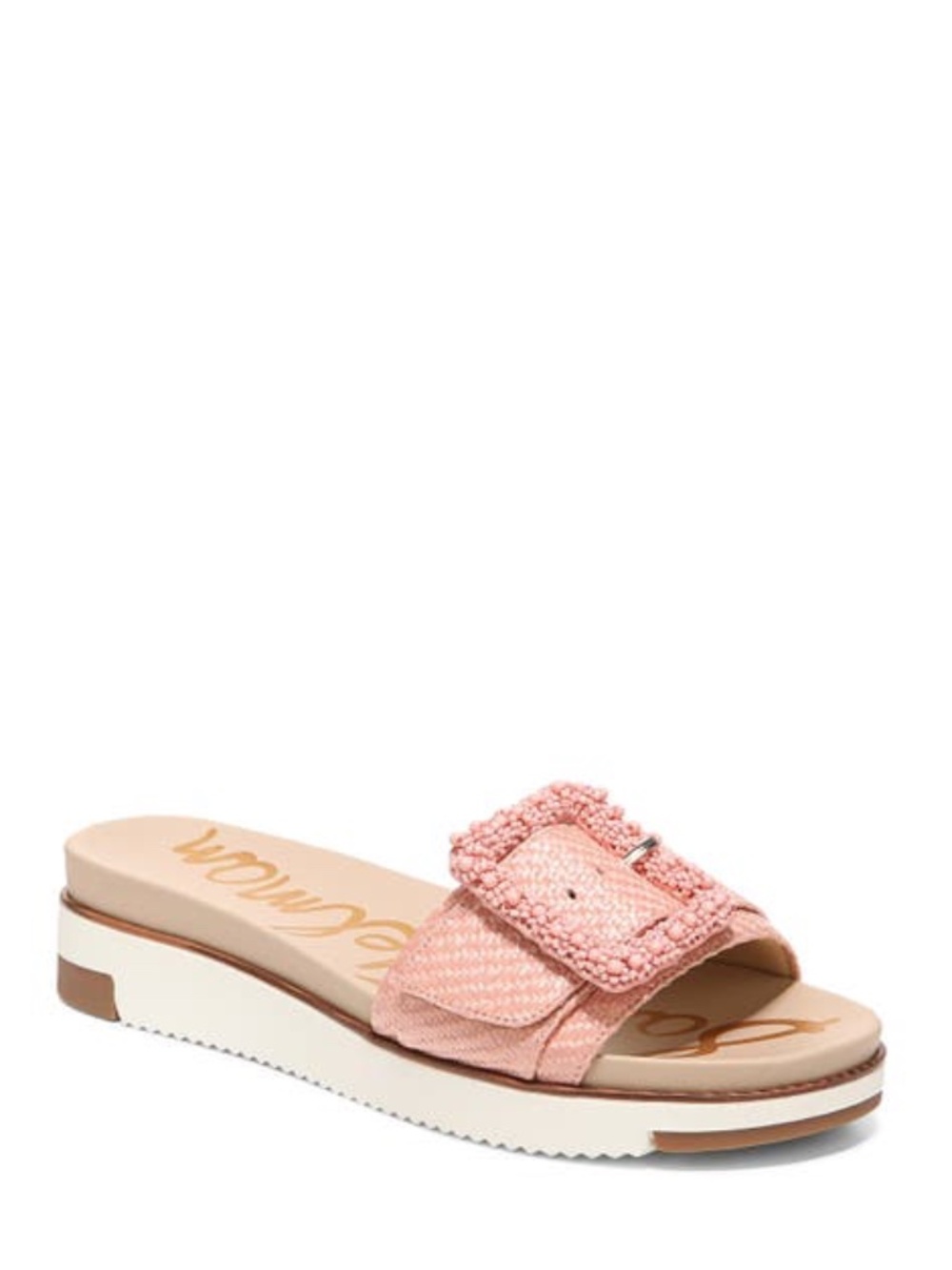 Ariane Womens Buckle Slip on Slide Sandals